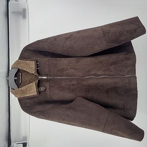 Weatherproof Men's Faux Suede Coat, Size Large